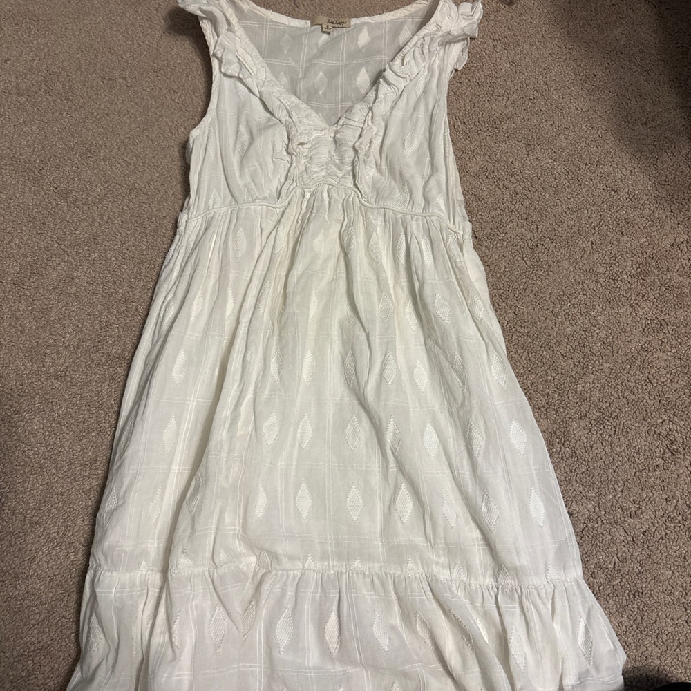 BeBop White Midi Dress